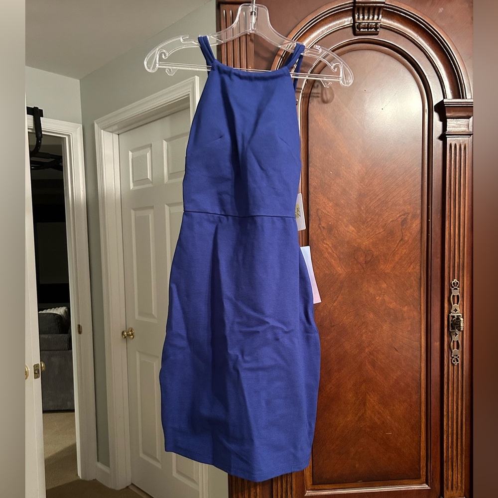 Royal Blue Halter Dress